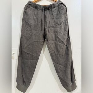 Joie Gray Elastic-Waist Track Joggers
